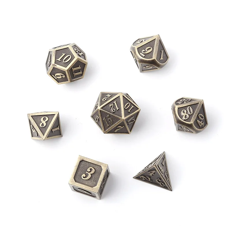 Dnd Dobbelstenen Metalen Rpg набор многогранных подземелий и драконов D20 10 8 12 Tafel игра Zinklegering