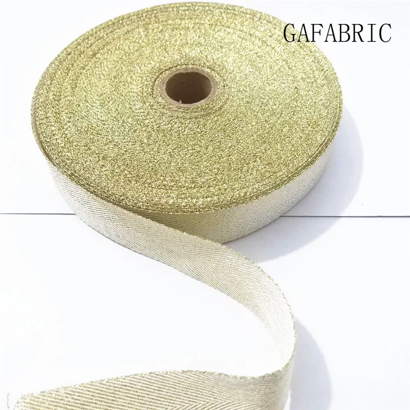 Золотая лента из полиэстера рождественские и свадебные украшения подарочная