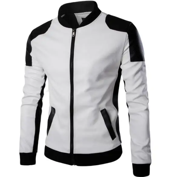 Y668 White Новая мотоциклетная куртка из искусственной кожи мужские винтажные Ретро мото искусственная Панк кожаные куртки одежда для мотоцикла пальто приталенный Размер M-4XL - Цвет: Y668 White