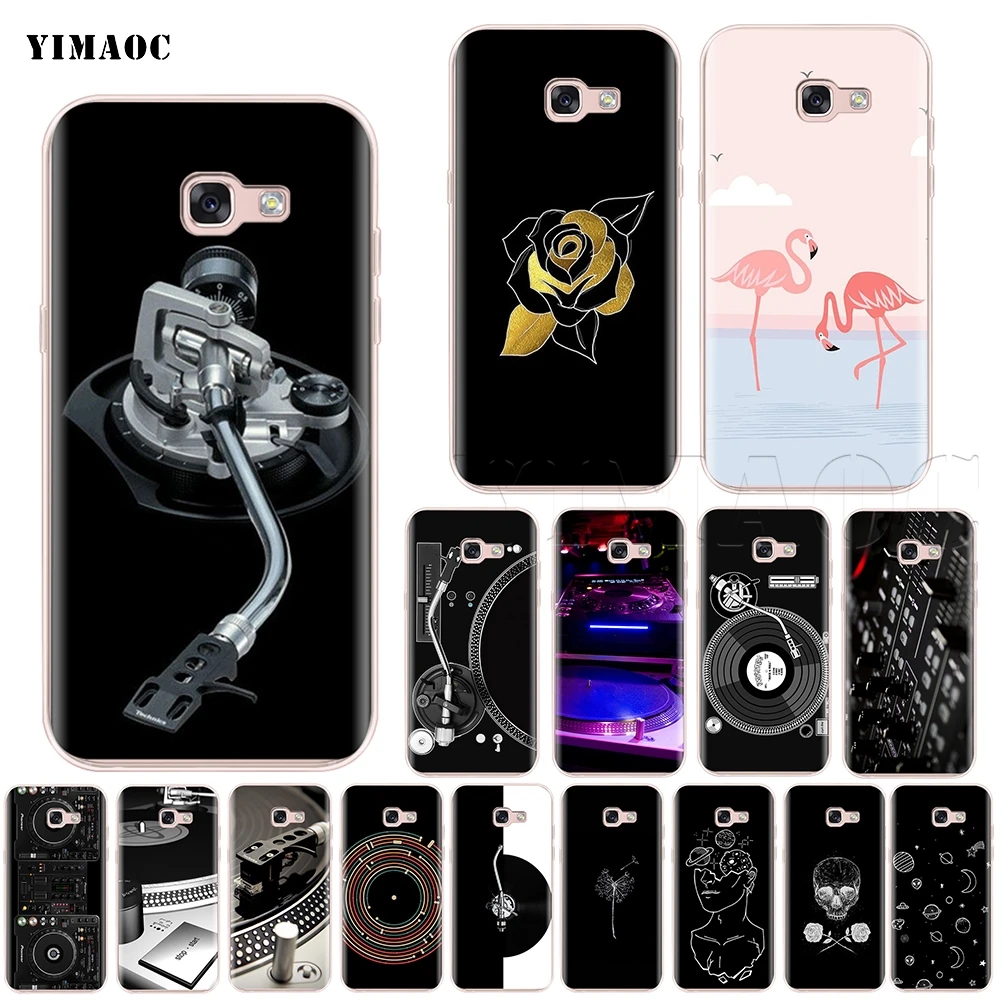 YIMAOC поворотный DJ музыкальный силиконовый чехол для Samsung Galaxy S7 S8 S9 Edge Plus J3 J5 J7 A5 A6 A8