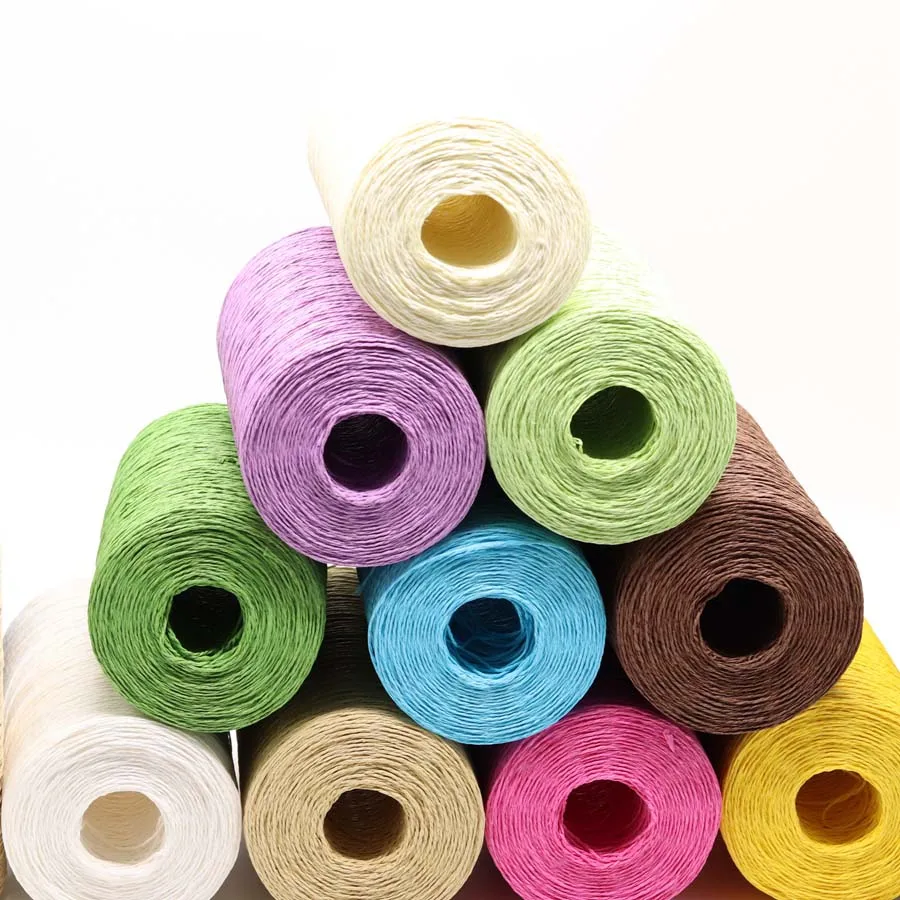 500 г/лот рафия соломенная пряжа для вязания крючком самостоятельного летняя