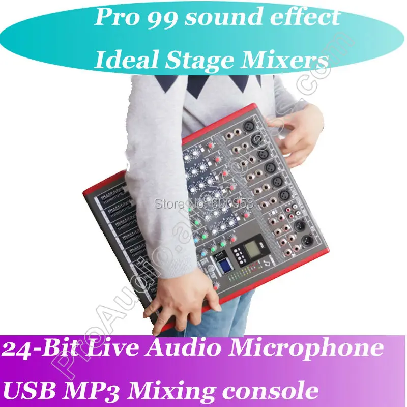 Новый 6 канальный высококачественный микшерный пульт 24 битный мультиfx процессор