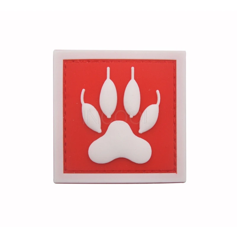 3D ПВХ K9 патч рисунком собачьей лапы животного Военный Патч тактический эмблемы