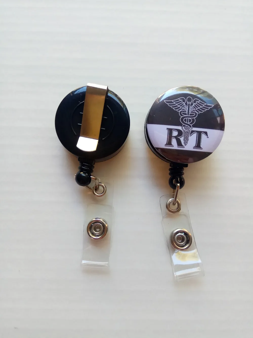 Respiratory Therapist | RT Retractable Badge Holder (Black_Metal Clip) 10pcs/lot Канцтовары для офиса и дома