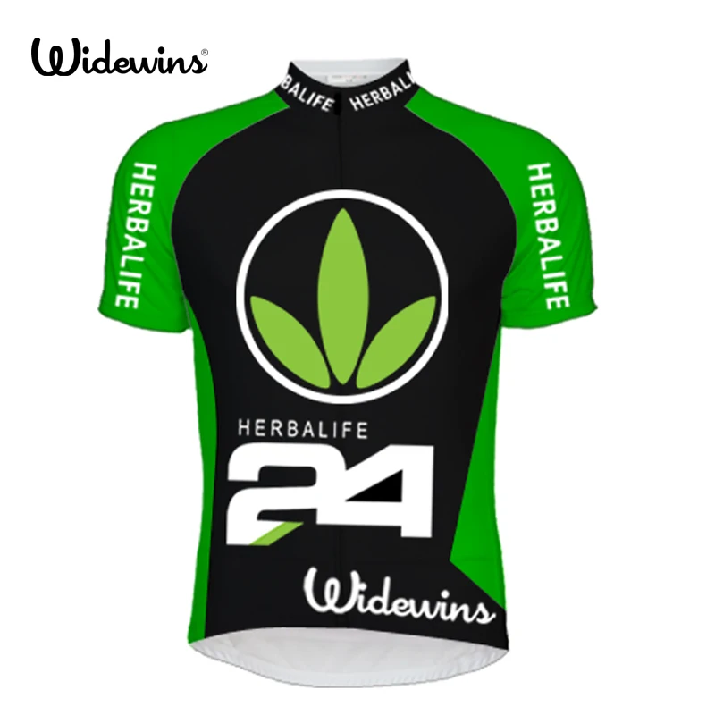 Лето короткий рукав Велоспорт Джерси Herbalife 24 MTB велосипед рубашка одежда для занятий спортом на открытом воздухе Зеленый 5761