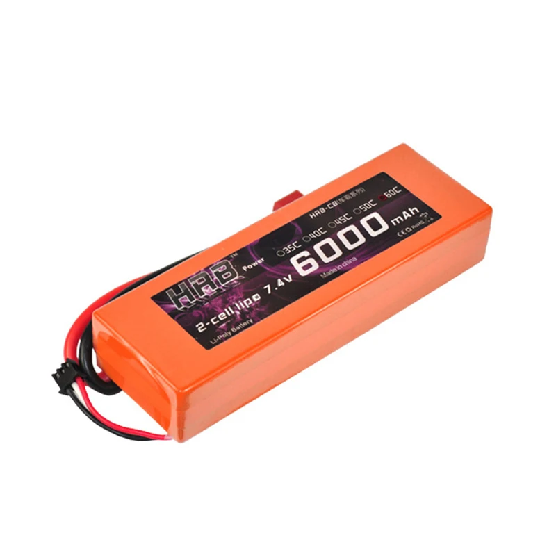 HRB RC Lipo 2S TRX4 батарея 7 4 V 6000mAh 60C Orange жесткий чехол Max 120C Bateria 1/10 автомобиль Лодка