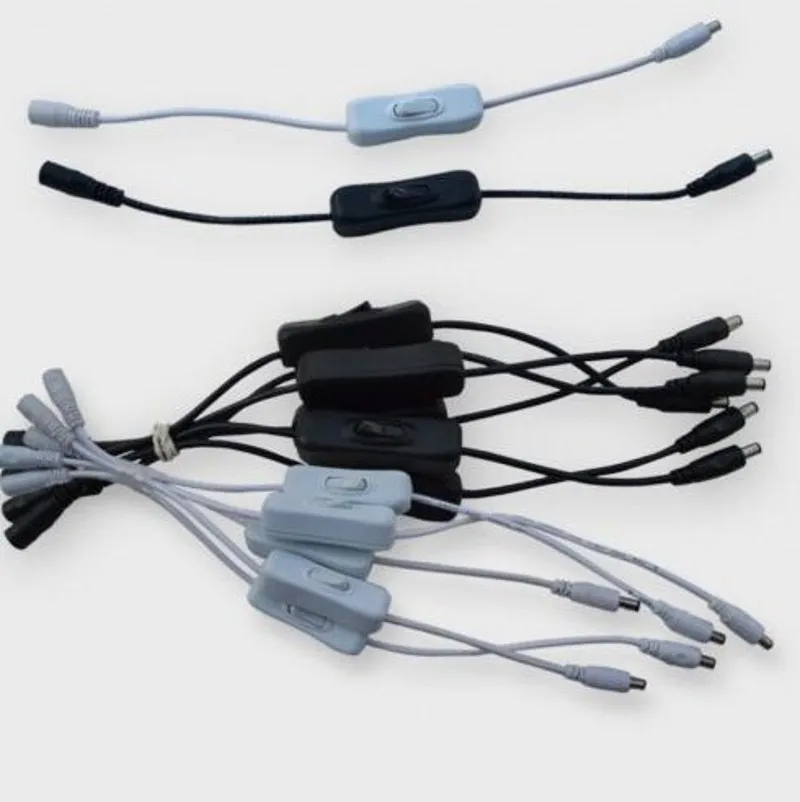 Выключатель питания постоянного тока 5 5X2 1 мм коннектор папа в мама адаптер