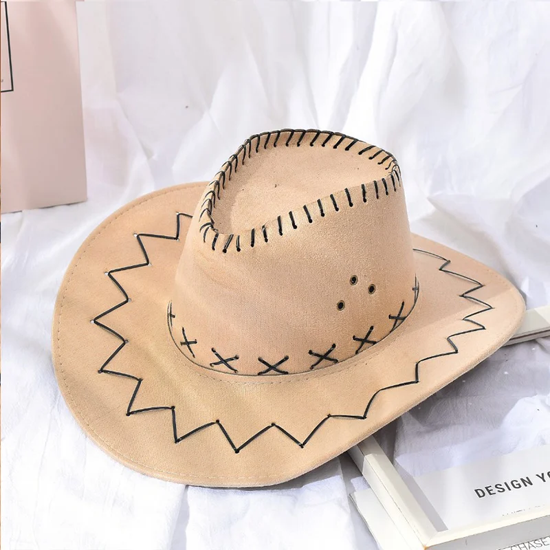 Западно американская мужская Ковбойская шляпа с широкими полями ковбойская из