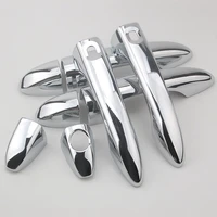 bbqfuka 8pcs chrome car outside door handle trim cover moulding for jeep compass 2017 2018 car exterior accessories styling