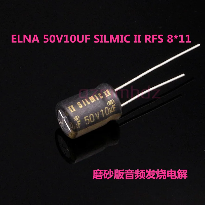 10pcs/20pcs ELNA SILMIC II RFS 50v10uf for audio electrolytic  8*11 audio super capacitor electrolytic capacitors free shipping