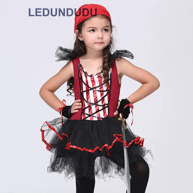 Популярный детский карнавальный костюм пирата на Хэллоуин для косплея наряды