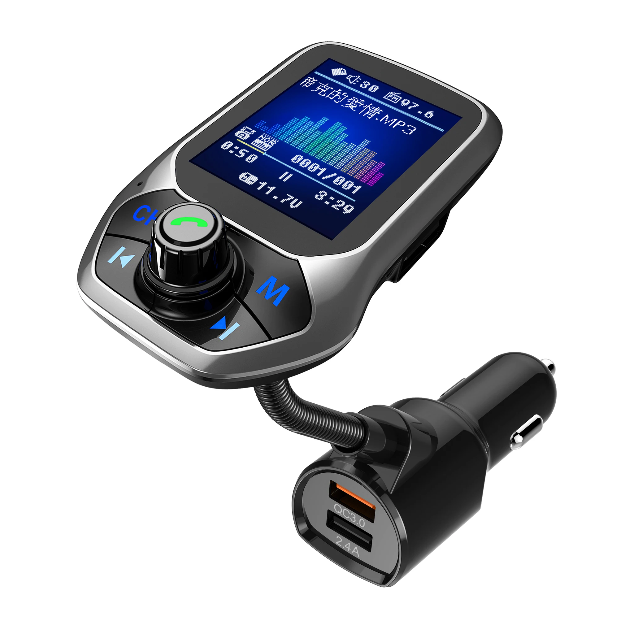 T43 1 8 &quotцветной экран Bluetooth автомобильный комплект громкой связи USB 3 0 Быстрая