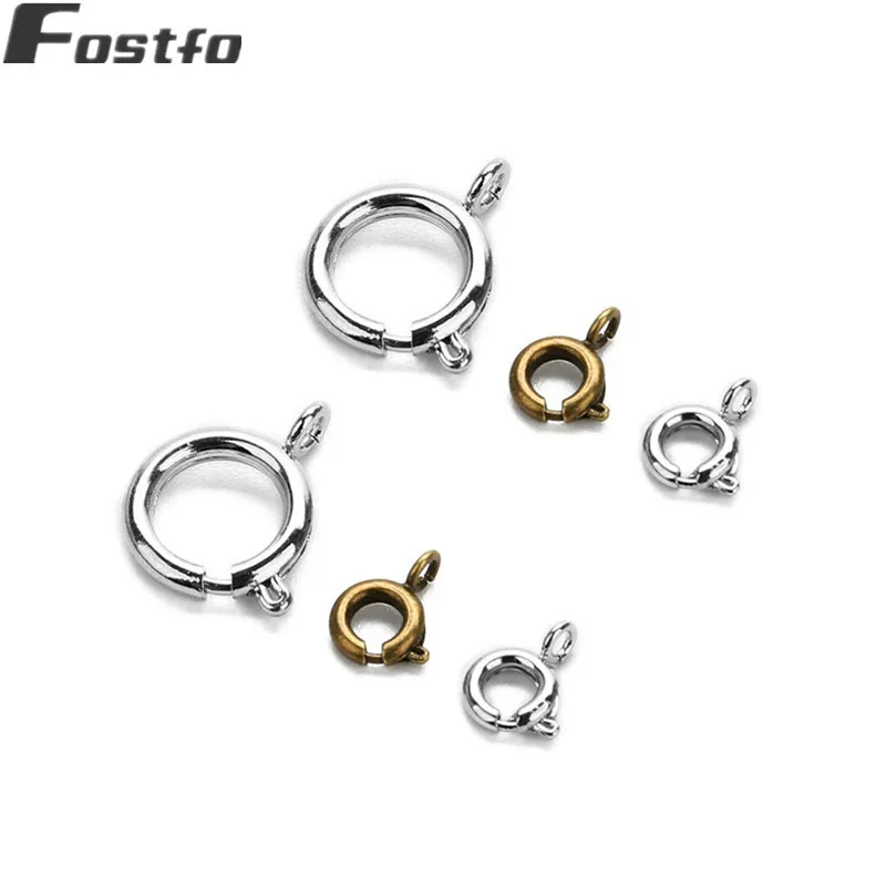 50 шт./лот 6 мм застежки-крючки с наружным диаметром карабин соединительные кольца