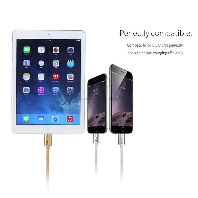 Синхронный зарядный кабель 2 4 A для GOLF data + чехол телефона iPhone 7 6 6S plus 5 5S плоский USB X