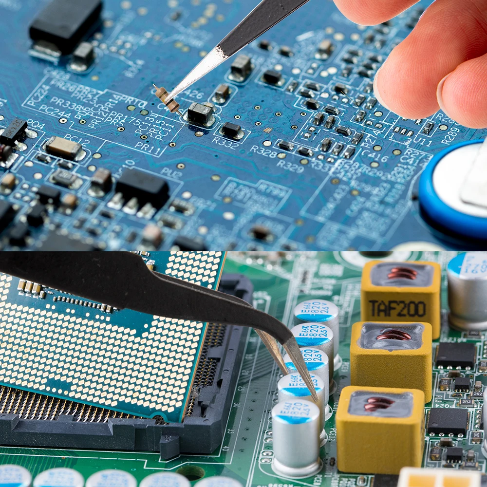 Набор антистатических пинцетов из нержавеющей стали 2 шт. | Дом и сад