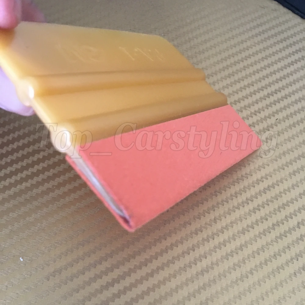 200 шт./лот виниловый пластиковый аппликатор с золотым визжком мягкий войлок для