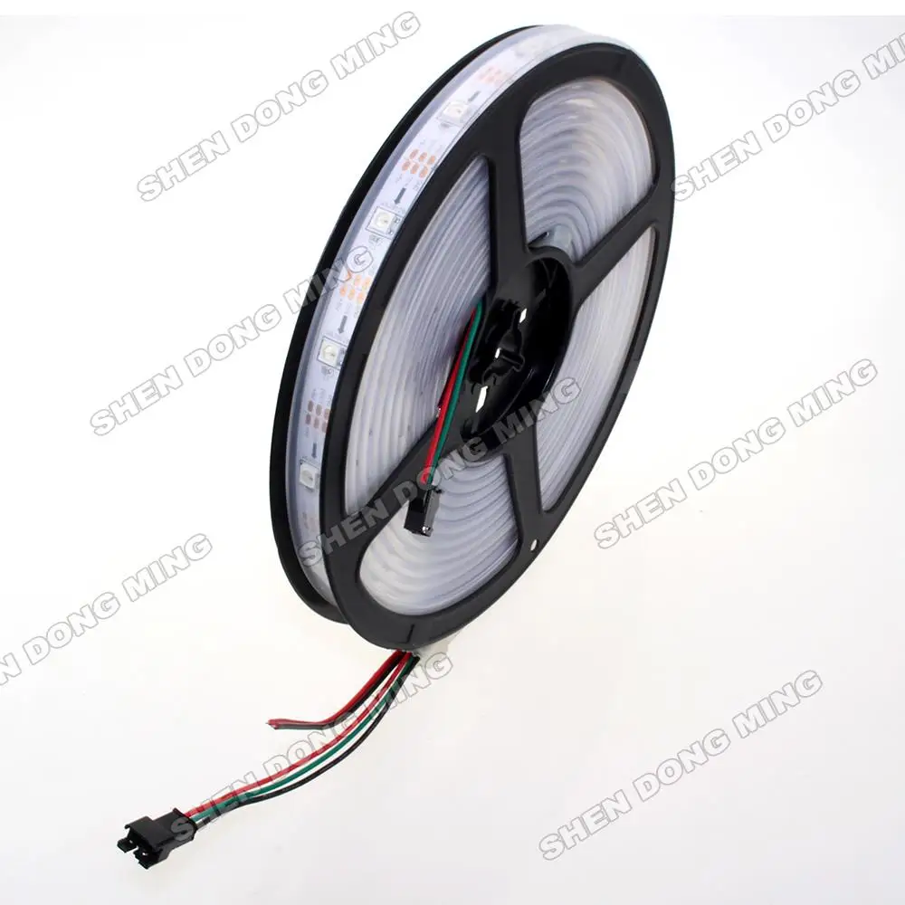 5 м/лот цифровой Водонепроницаемый RGB Светодиодные ленты светильник AC/DC 12V 30IC WS2812B