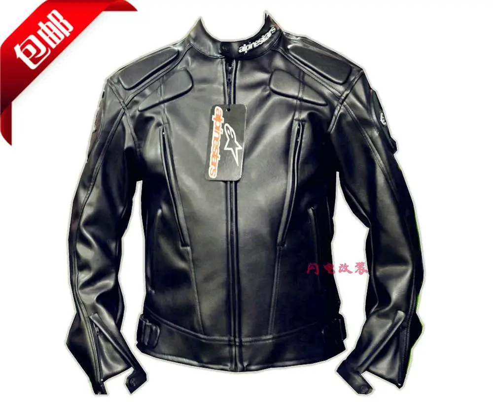 Alpinstar PU jacket Классическая и известная мото новая мотоциклетная куртка из искусственной кожи мужская куртка для гоночного мотоцикла брюки SWX Moto - Цвет: Alpinstar PU jacket