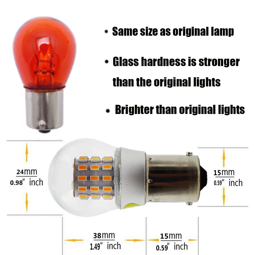 Лампа светодиодная 2 шт./лот 4 Вт 1156 39 3014SMD BA15S P21W R5W указатель поворота задний