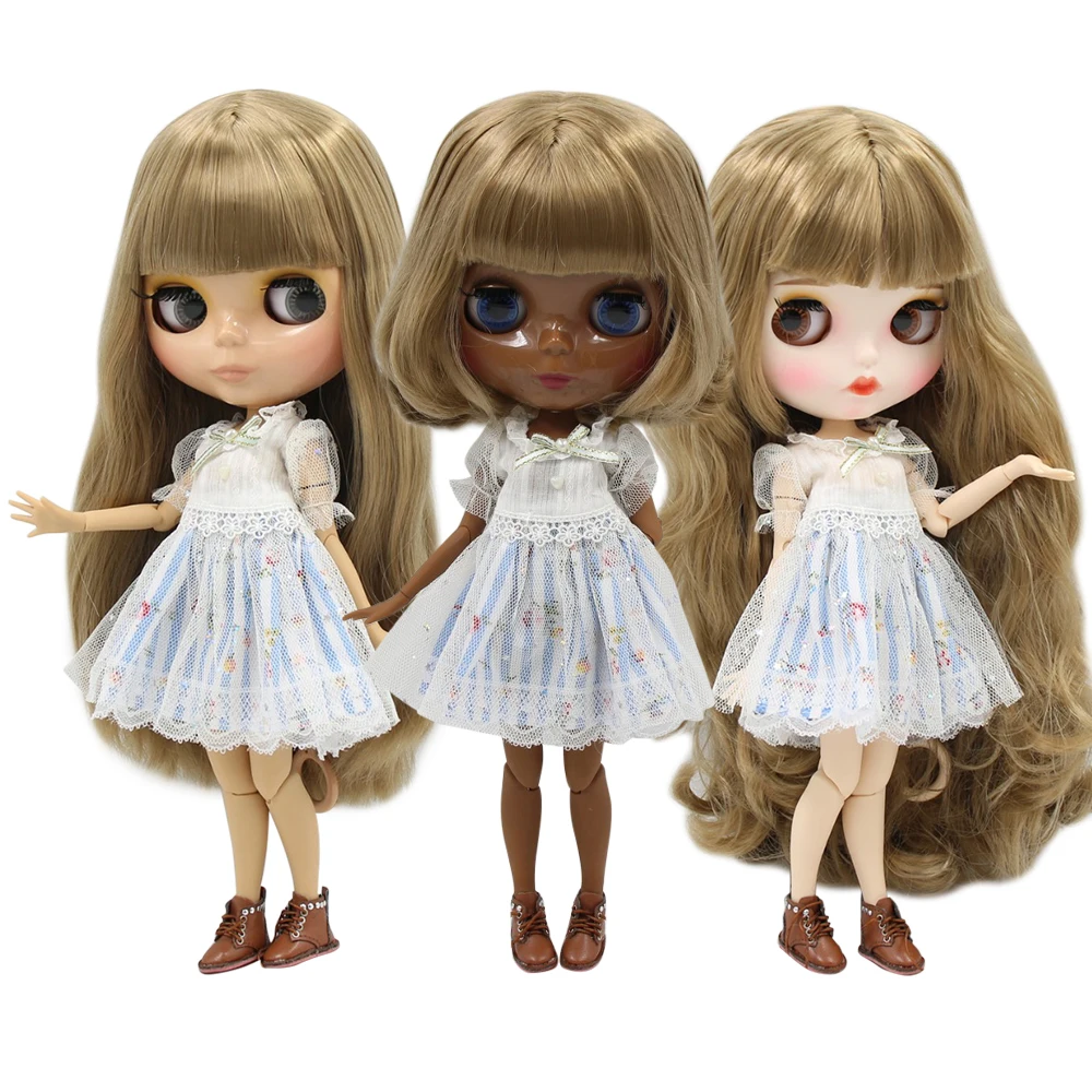 Ледяной DBS Blyth кукольные 1/6 bjd шарнирное тело каштановые волосы загорелая кожа