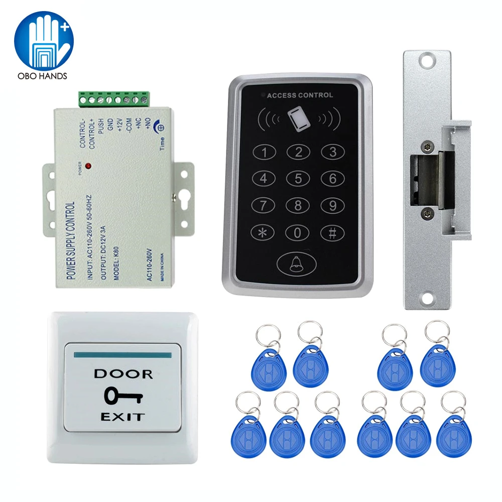 Полный комплект система контроля доступа RFID 125 кГц цифровой замок T11 + источник