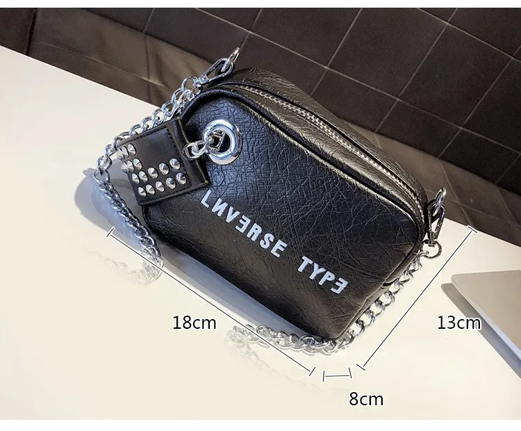 NIGEDU Luxury mini flap bag women chains Crossbody bag Fashion Designer rivet girls Handbag female Shoulder bag Clutch wallet