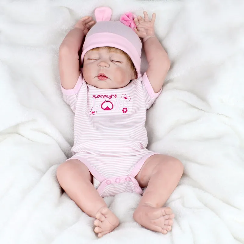 NPKDOLL 22 дюймов Кукла Reborn полное тело силиконовые куклы Reborn игрушки подарки для девочек реалистичные новорожденные дети модные куклы игрушки