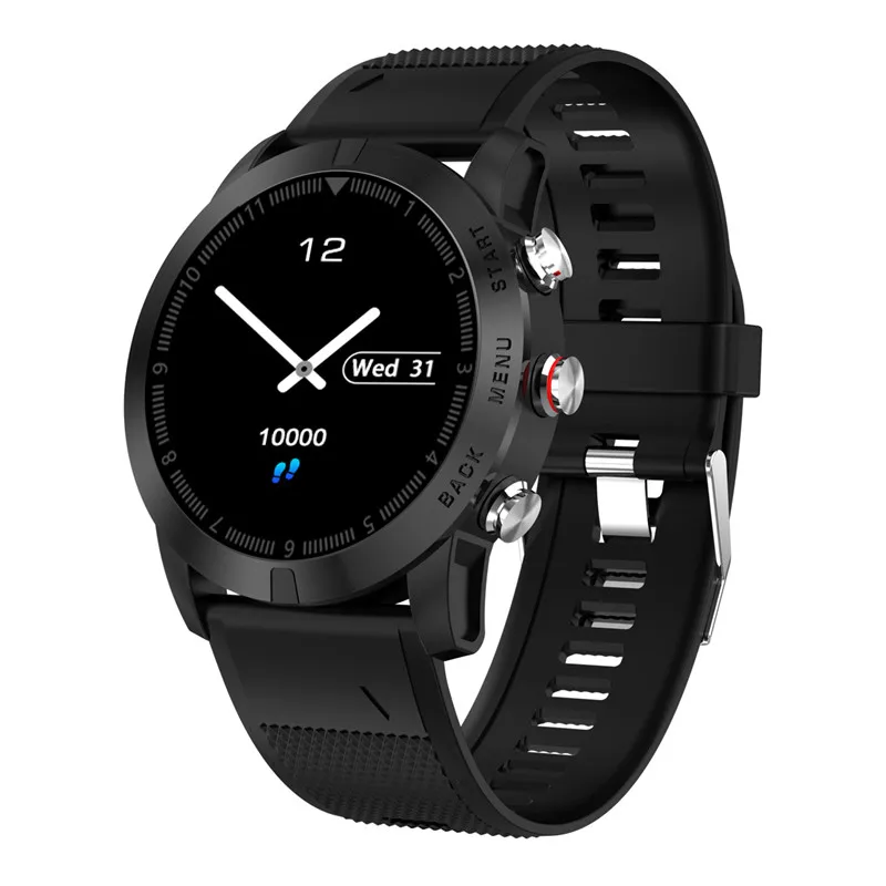 silica black S10 Смарт-часы 1,3 ''IP68 Водонепроницаемые Bluetooth 4,2 умные часы мониторинг сердечного ритма компас спортивные часы для Android iOS - Цвет: silica black