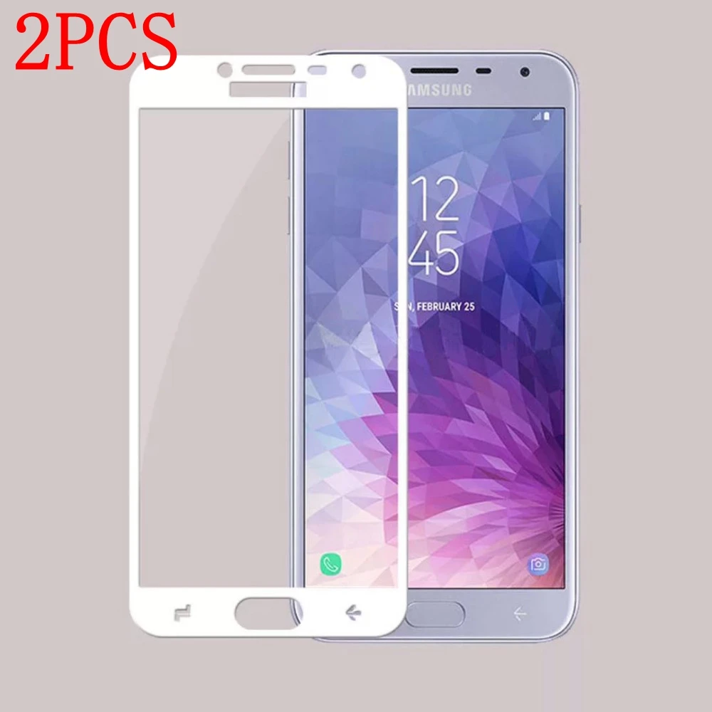 Закаленное стекло с полным покрытием для Samsung Galaxy J4 2018 защитная пленка экрана 2 шт.