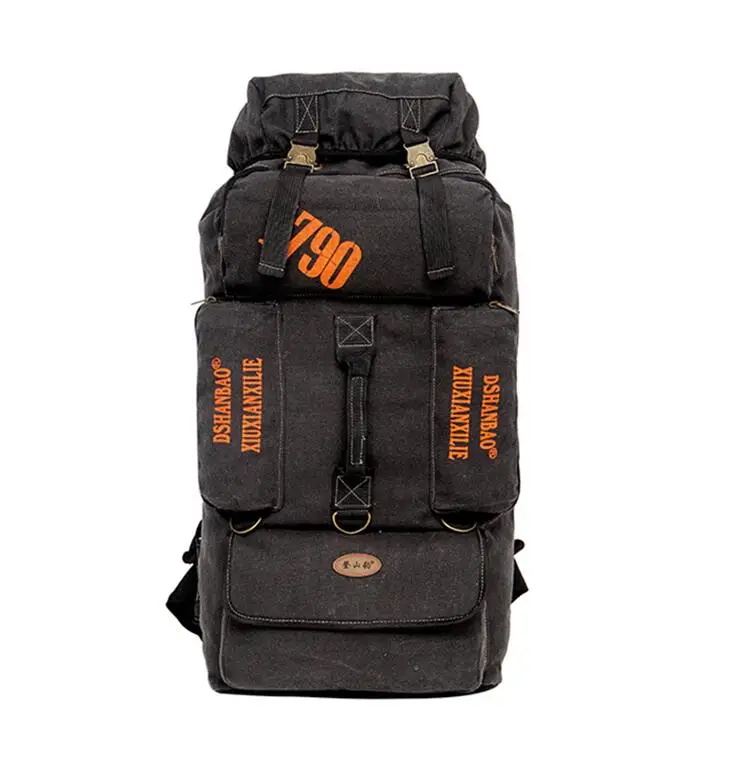 Black 80L Большая вместительная уличная сумка, рюкзак для альпинизма, походный рюкзак для путешествий, альпинизма, спортивные рюкзаки для верховой езды, сумка для багажа - Цвет: Black