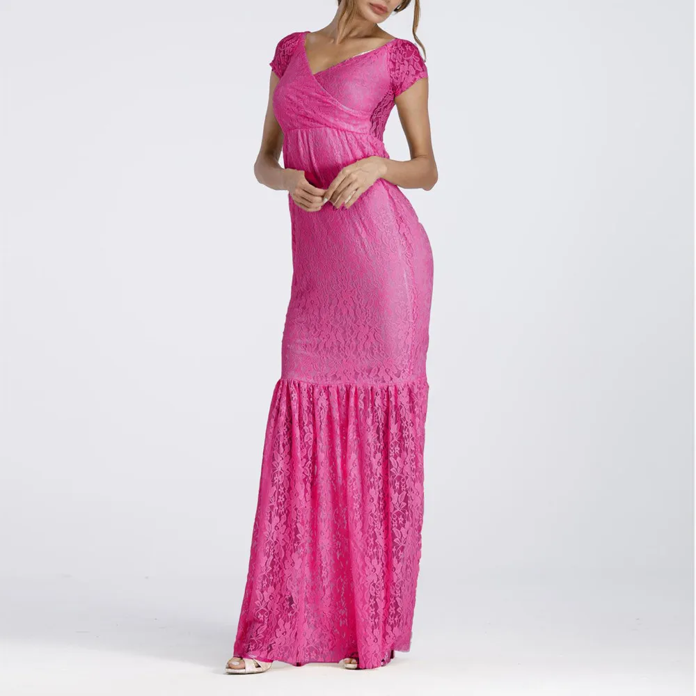 Женское длинное платье SAGACE кружевное без рукавов с треугольным вырезом летнее