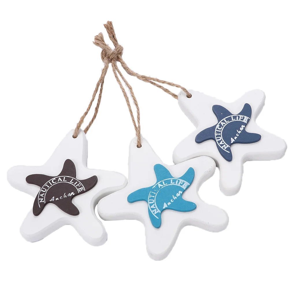 Морской Декор в виде морской звезды маленькая подвесная декоративная деревянная