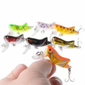 1Pcs 4.1g4.5cm Flying Jig Wobbler Fishing Lure Grasshopper Chub Beetle Dry Flies Realistic Insect Bait For Pike Bass Trout Lure