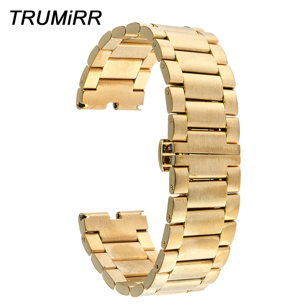 22 мм нержавеющая сталь ремешок для часов Бабочка Пряжка браслет Motorola Moto 360 1 1st Gen