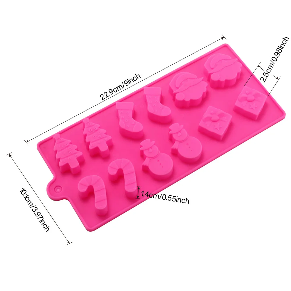 Силиконовая форма в виде Санта Клауса снеговика рождественской елки сосны