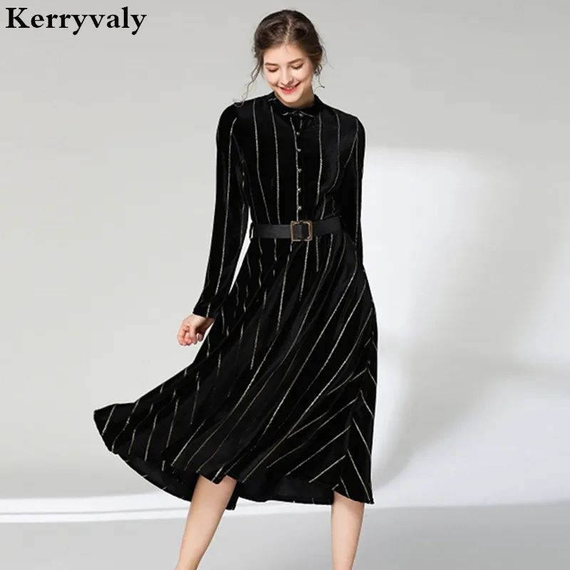OL черное офисное женское платье с длинным рукавом, ropa mujer Invierno, зима, миди Подиумные вечерние платья, уличная одежда, халат Hiver K5784