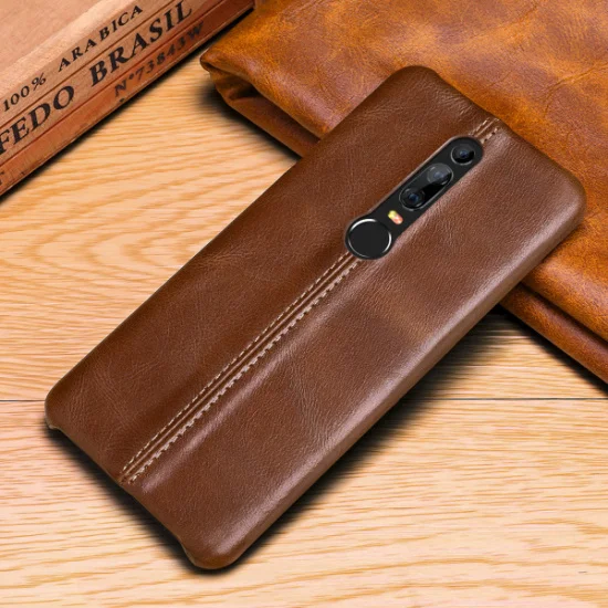 Dark Brown Huawei mate 20 RS чехол из натуральной кожи чехол для huawei mate 20 RS Porsche дизайн чехол Роскошный сшивание кожаный чехол для телефона - Цвет: Dark Brown