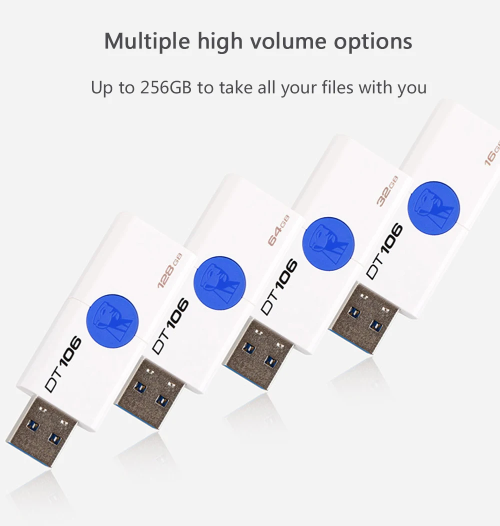 Kingston USB флеш-накопитель 16 ГБ 32 ГБ флеш-накопитель 64 ГБ 128 ГБ u-диск USB 3,1 флеш-накопитель металлический флеш-накопитель