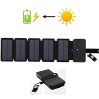 kernuap folding solar charger 25w panels cells sun panel battery usb output fast charging devices portable for mp4 smartphones