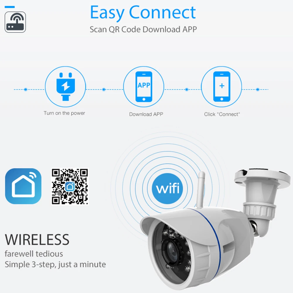 Alexa Голосовое управление Smart Tuya IP66 сертифицированная наружная инфракрасная P2P беспроводная WiFi камера безопасности водонепроницаемая