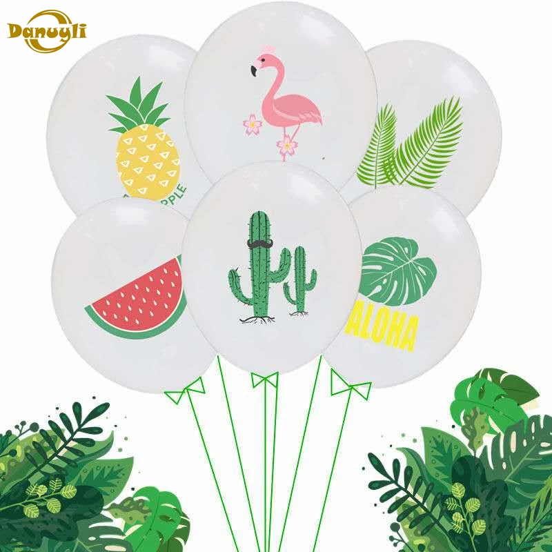 10 шт. 12 дюймов Фламинго розовый круглый латексный шар ананас арбуз черепаха
