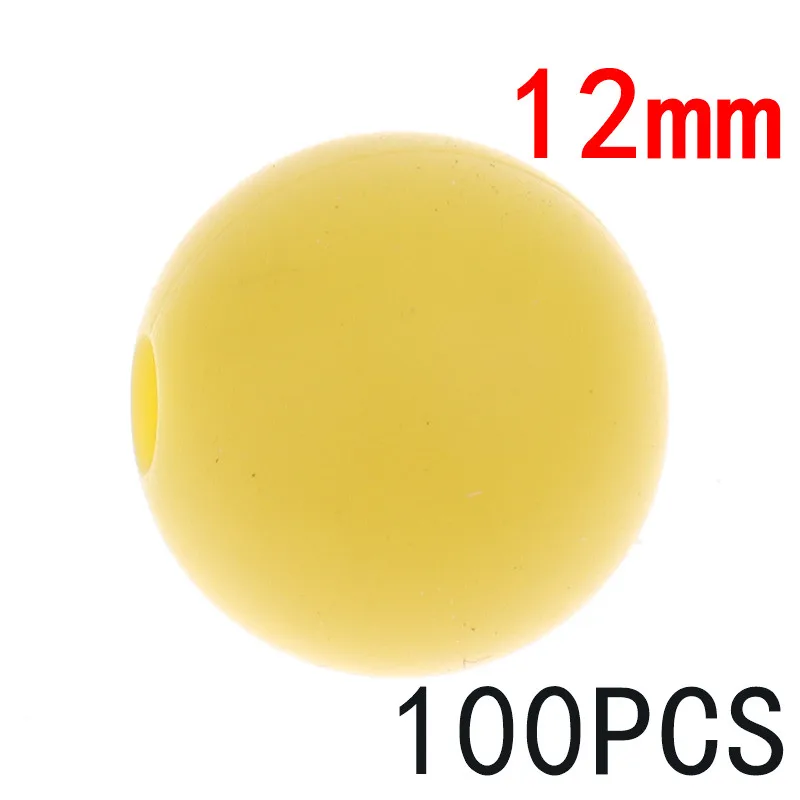 09yellow 100 шт Мини Сердце Силиконовые бусы для прорезывания зубов 15*10*8 мм силиконовый Прорезыватель для зубов аксессуары силиконовый без бисфенола А детские жевательные игрушки - Цвет: 09yellow