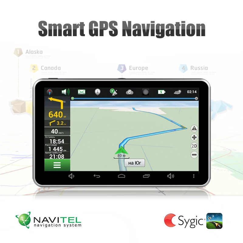 Flord Android 4.4 автомобиль GPS навигатор 7 дюймов IPS Экран Автомобильный