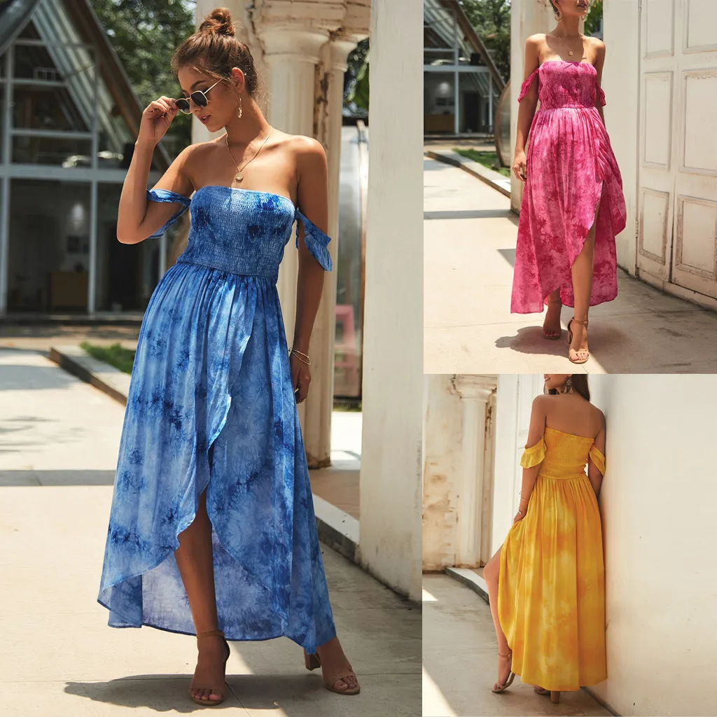 Женское платье s boho женское летнее с цветочным принтом 2019 вечерние летние платья