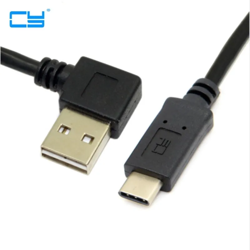 

Двусторонний Угловой кабель для передачи данных USB-C Type-C на USB 2,0, 90 градусов, левый и правый, для VR Mac, планшетов и сотовых телефонов