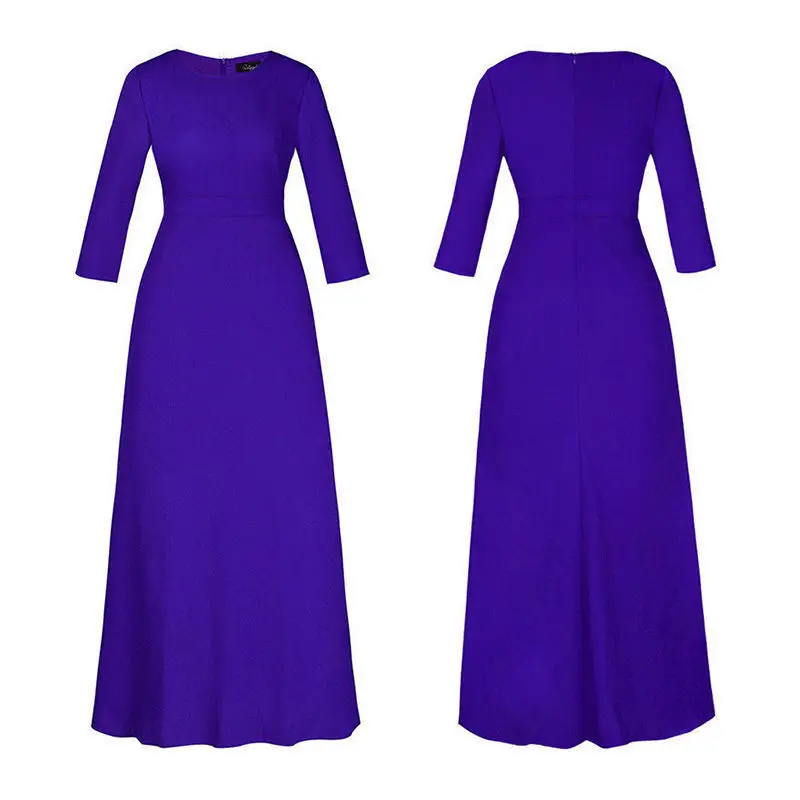 Женское вечернее длинное платье макси с рукавом три четверти бальное для