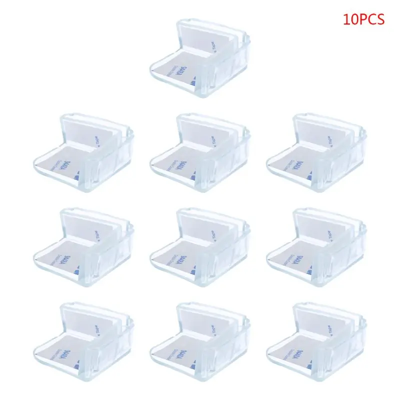 10 Pcs/Set Safety Corner Baby Protection Cupboard Table Desk Protector Guard Soft Silicone Edge Pads Transparent Right-angle | Мать и