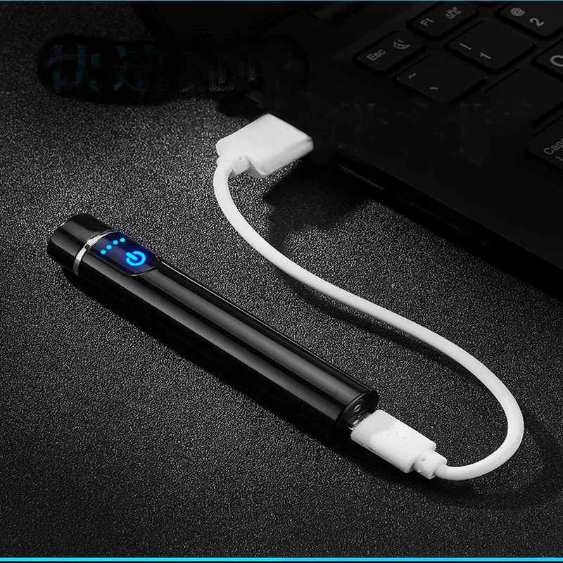 2019new Мини Портативный двойной дуги зарядка через USB отпечатков пальцев
