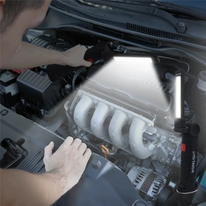 

Kaigelin Foldable Work Light Flashlight USB Rechargeable Magnetic LED Portable Working Lamp Flashlight Torch Emergency Lights