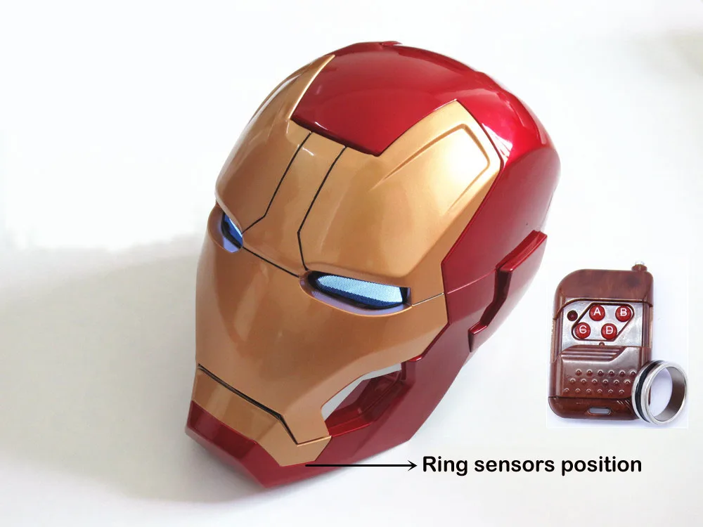 Автозапуск и светильник шлем Железный человек 1:1 ноский ABS Tony Stark Mark 42 MK42 косплей